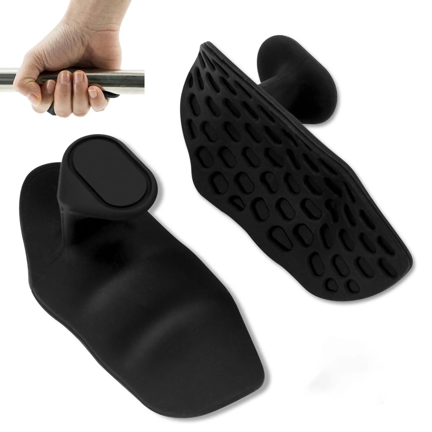 Anti-Slip Grips for Weight Lifting Pull-Ups Gym Training Unisex Ergonomic Rubber Hand Protector Strengthener Handle Gloves