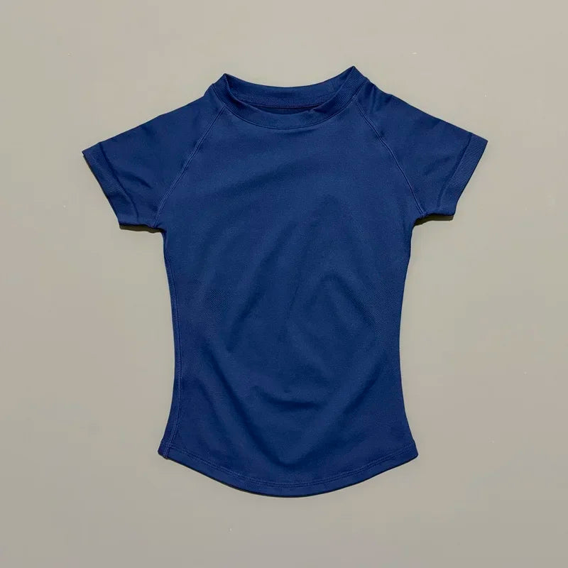 ApexFit Women’s Seamless Short Sleeve Sports Top | Breathable Gym, Running & Yoga Workout T-Shirt