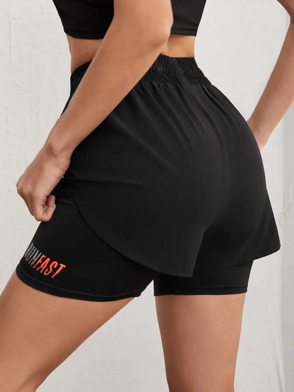 ApexFit Women’s High Waisted 2-in-1 Yoga Shorts | Running, Gym & Training Activewear Shorts