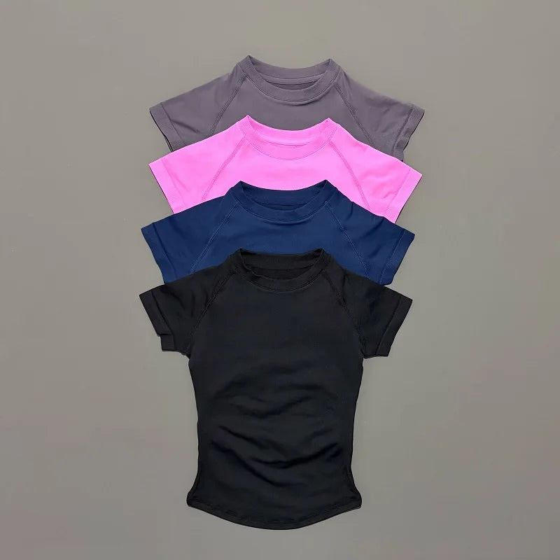 ApexFit Women’s Seamless Short Sleeve Sports Top | Breathable Gym, Running & Yoga Workout T-Shirt