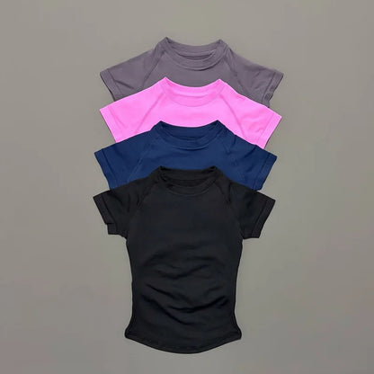 ApexFit Women’s Seamless Short Sleeve Sports Top | Breathable Gym, Running & Yoga Workout T-Shirt