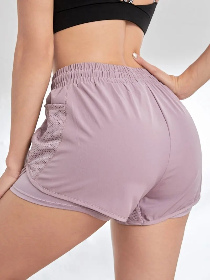 ApexFit Women’s 2-in-1 Sports Shorts with Pockets | Running, Gym & Yoga Training Shorts