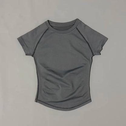 ApexFit Women’s Seamless Short Sleeve Sports Top | Breathable Gym, Running & Yoga Workout T-Shirt