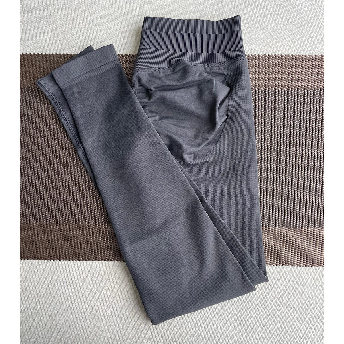 ApexFit Women’s Seamless Scrunch Leggings | Ribbed Waist Gym, Yoga & Fitness Workout Tights