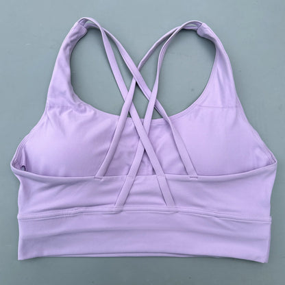 ApexFit Women’s Cross Back Sports Bra with Removable Pads | High Support Gym, Running & Yoga Top