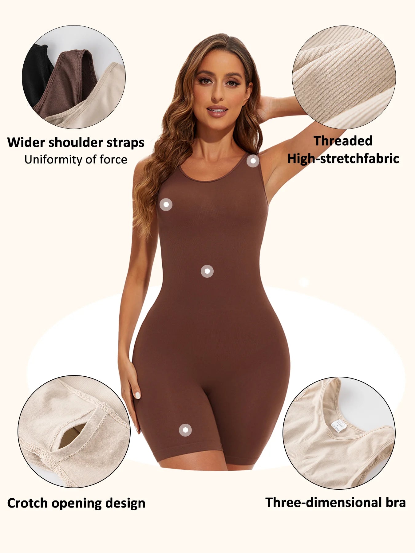 Full Body Shapewear Bodysuit – Tummy Control & Seamless Sculpting Shorts | ApexFit