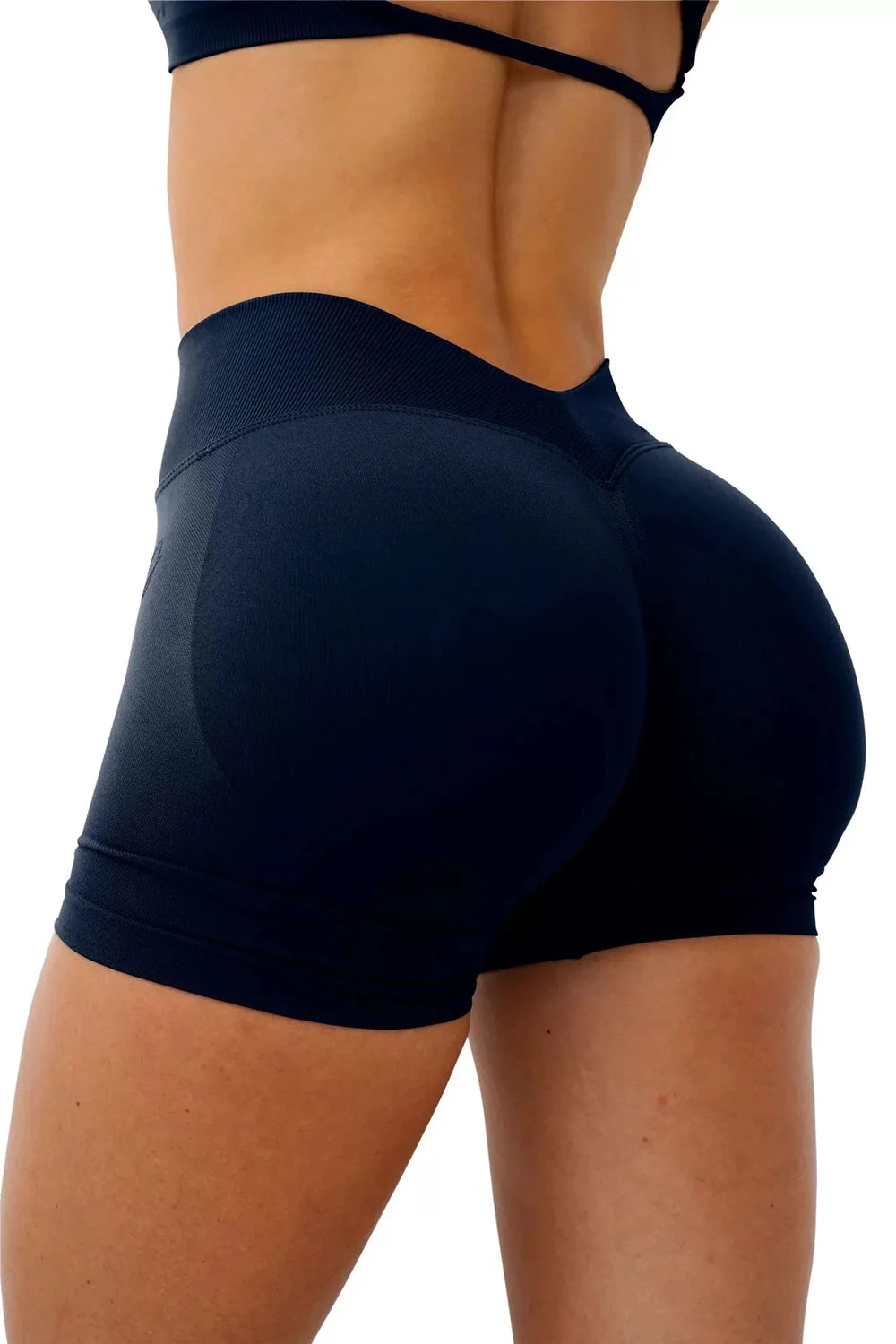ApexFit Women’s Seamless V-Waist Gym Shorts | Stretchy Yoga & Fitness Training Shorts