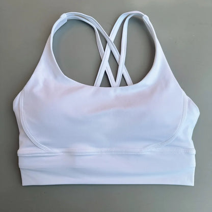 ApexFit Women’s Cross Back Sports Bra with Removable Pads | High Support Gym, Running & Yoga Top