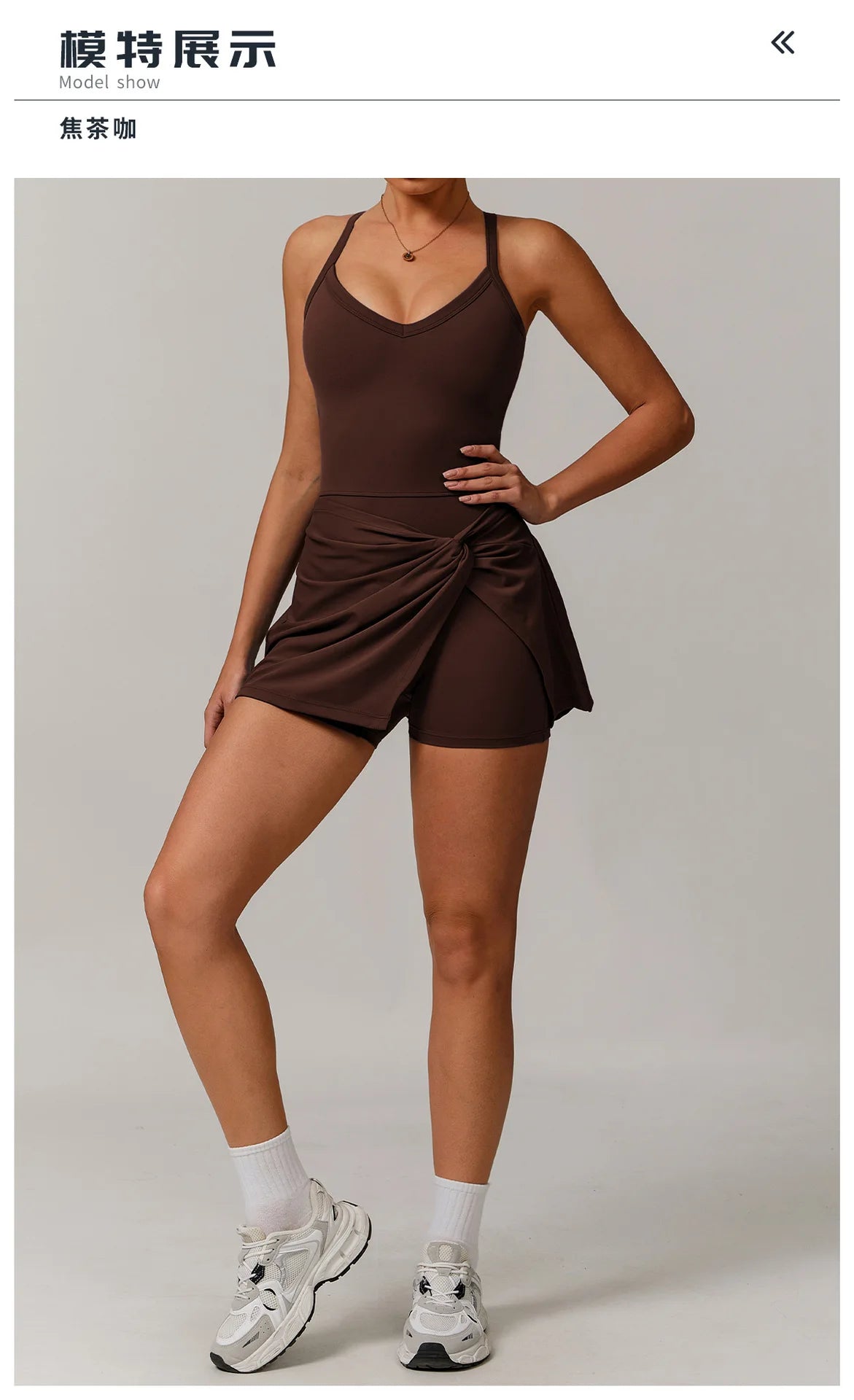 ApexFit Women’s Tennis Dress with Built-In Shorts & Pockets | Breathable Sleeveless Golf & Sports Dress