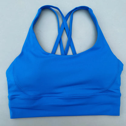 ApexFit Women’s Cross Back Sports Bra with Removable Pads | High Support Gym, Running & Yoga Top