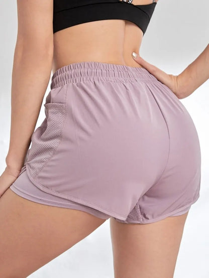 ApexFit Women’s 2-in-1 Sports Shorts with Pockets | Running, Gym & Yoga Training Shorts