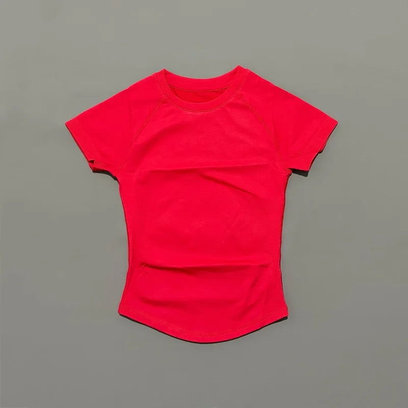 ApexFit Women’s Seamless Short Sleeve Sports Top | Breathable Gym, Running & Yoga Workout T-Shirt