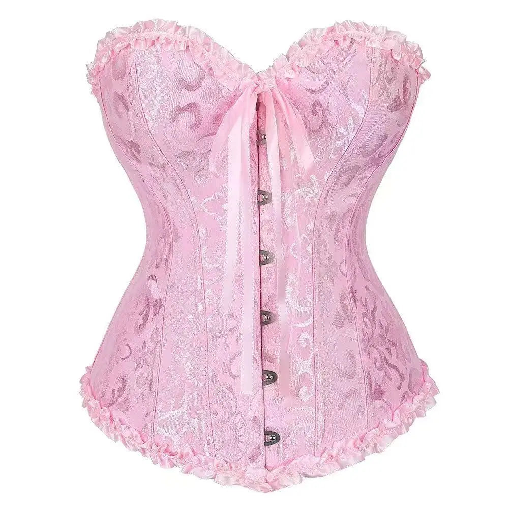 Pink Lace Overbust Corset | ApexFit
