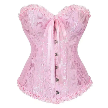 Pink Lace Overbust Corset | ApexFit