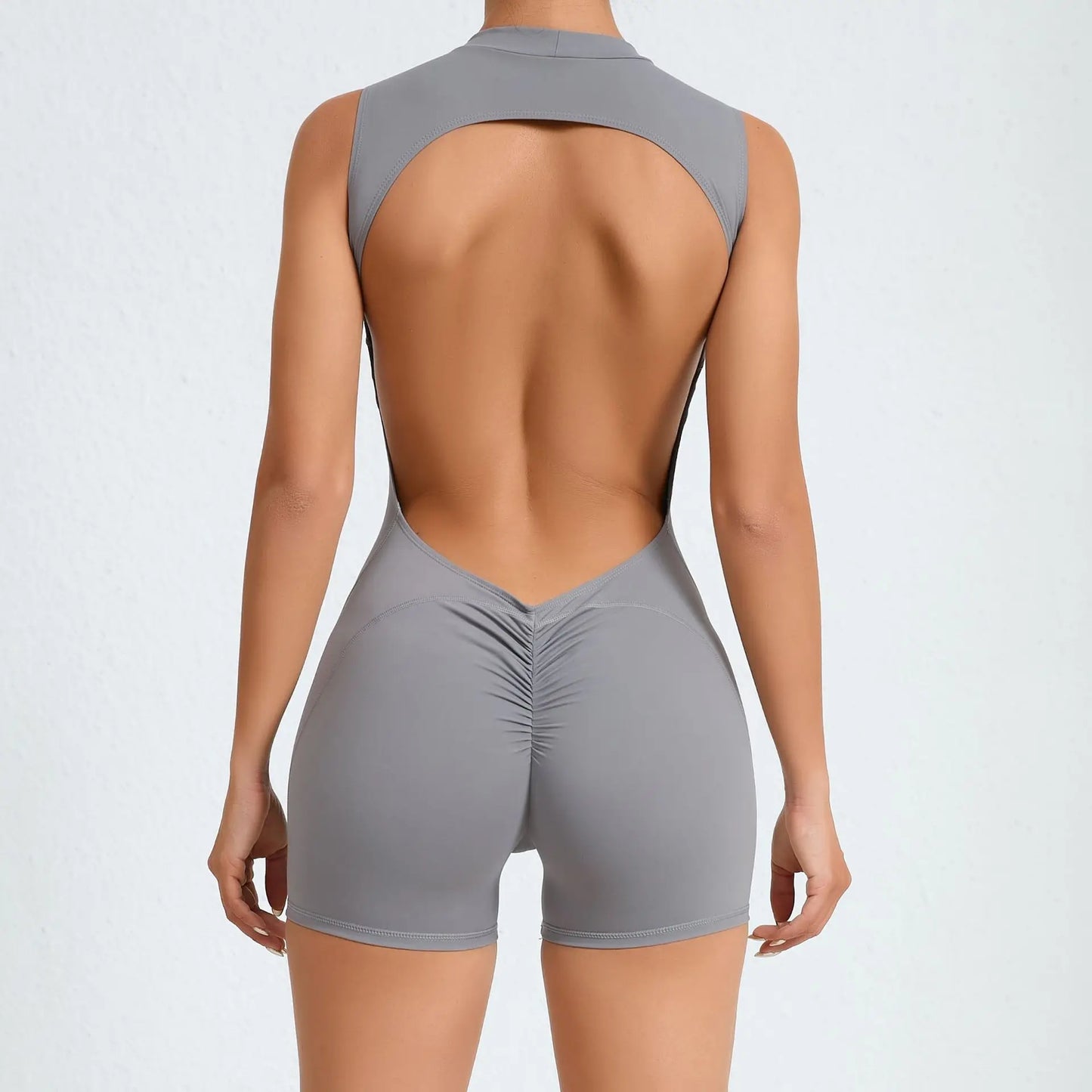 ApexFit Women’s Sleeveless Fitness Jumpsuit | Backless Yoga Bodysuit for Gym, Workout & Activewear