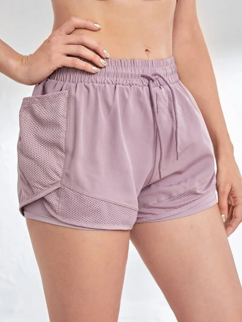 ApexFit Women’s 2-in-1 Sports Shorts with Pockets | Running, Gym & Yoga Training Shorts