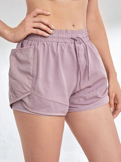 ApexFit Women’s 2-in-1 Sports Shorts with Pockets | Running, Gym & Yoga Training Shorts