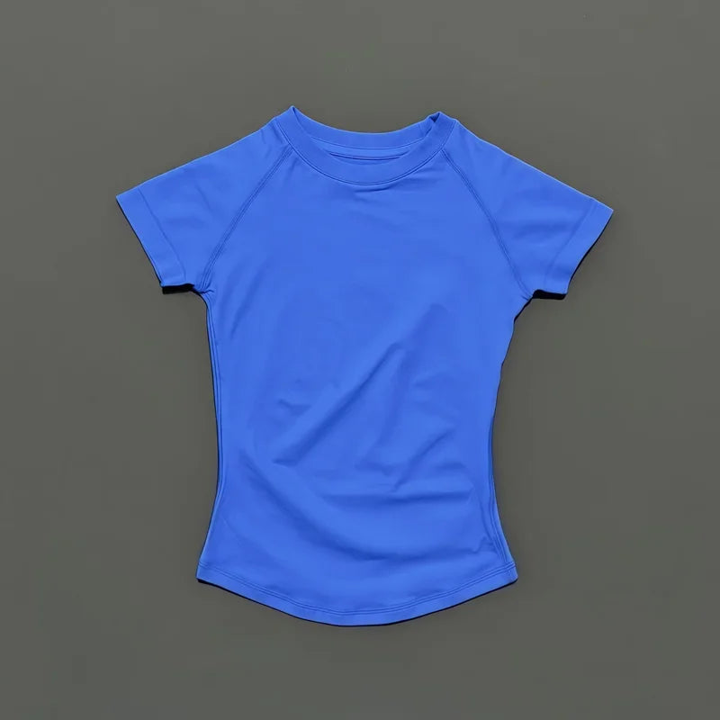 ApexFit Women’s Seamless Short Sleeve Sports Top | Breathable Gym, Running & Yoga Workout T-Shirt
