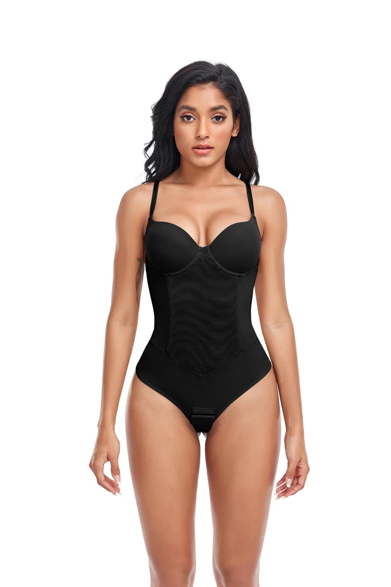 ApexFit SteelBone™ Full Body Shaper — Thong Bodysuit with Tummy Control & Back Support