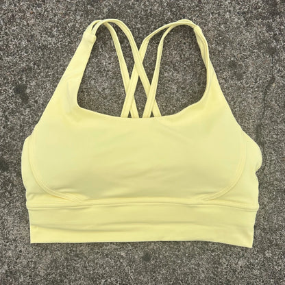 ApexFit Women’s Cross Back Sports Bra with Removable Pads | High Support Gym, Running & Yoga Top