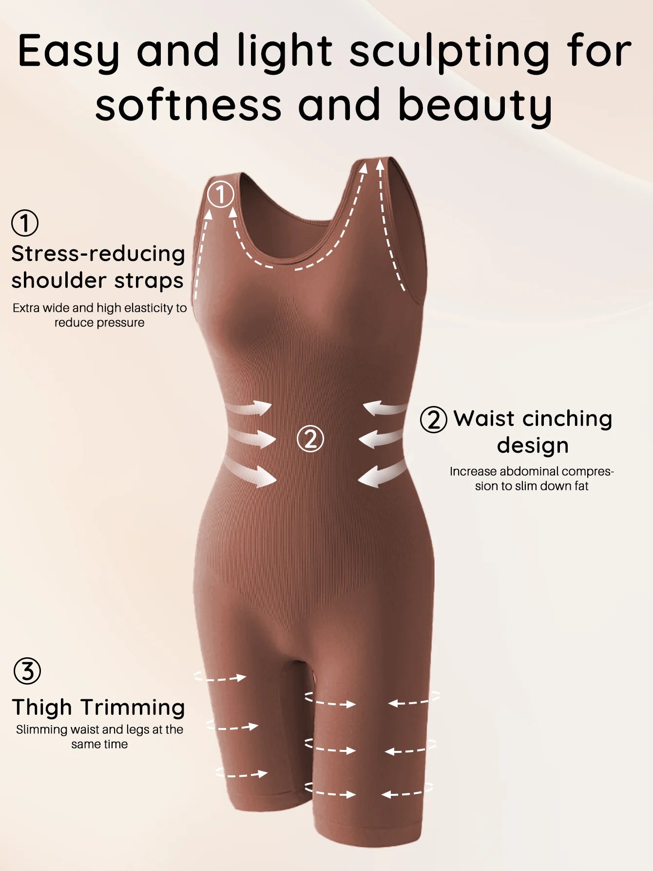 Full Body Shapewear Bodysuit – Tummy Control & Seamless Sculpting Shorts | ApexFit