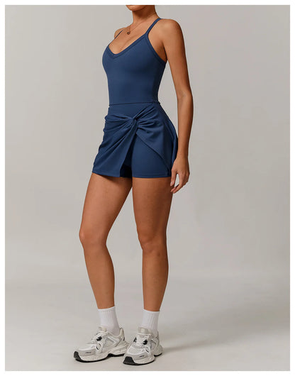 ApexFit Women’s Tennis Dress with Built-In Shorts & Pockets | Breathable Sleeveless Golf & Sports Dress
