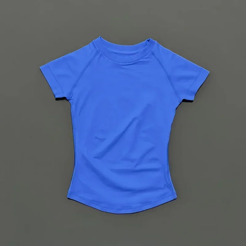 ApexFit Women’s Seamless Short Sleeve Sports Top | Breathable Gym, Running & Yoga Workout T-Shirt