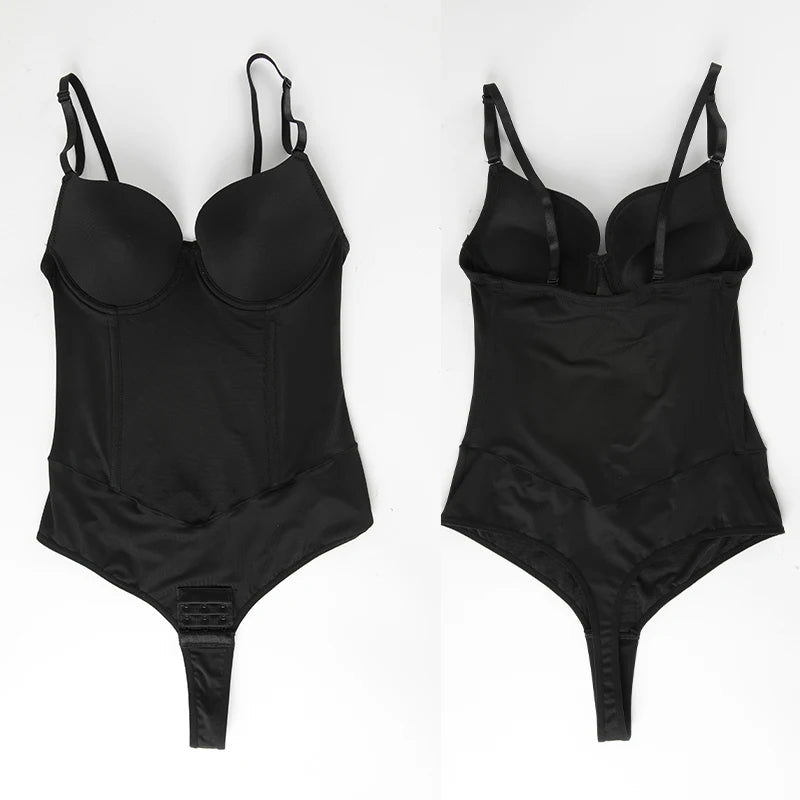 ApexFit SteelBone™ Full Body Shaper — Thong Bodysuit with Tummy Control & Back Support