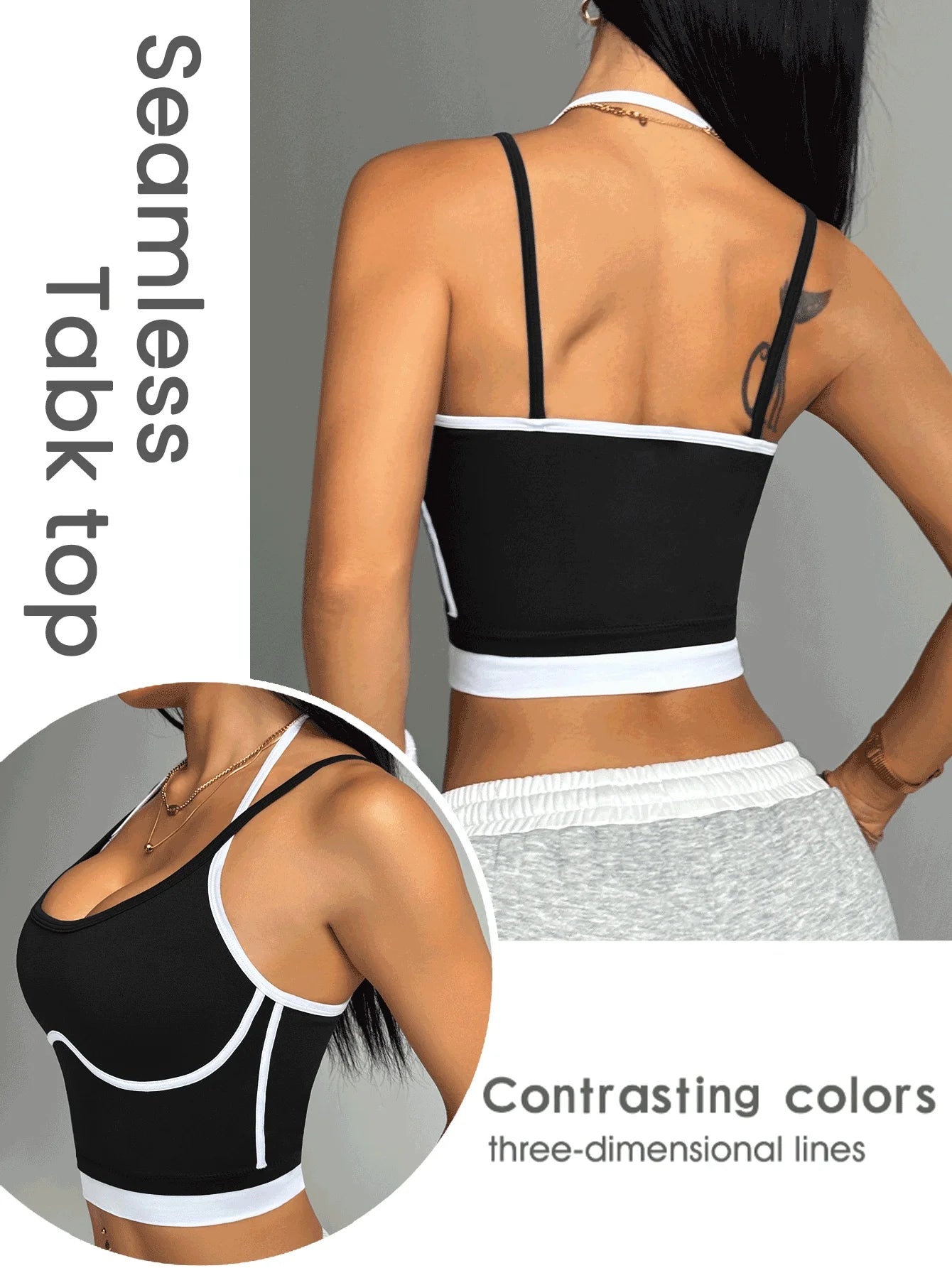 ApexFit Women’s Color Block Sports Bra | High Support Racerback Gym, Running & Yoga Top