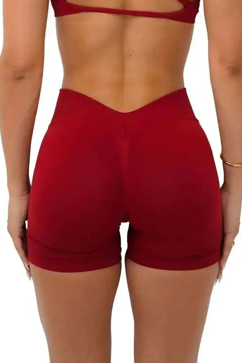 ApexFit Women’s Seamless V-Waist Gym Shorts | Stretchy Yoga & Fitness Training Shorts