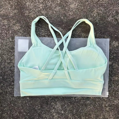 ApexFit Women’s Cross Back Sports Bra with Removable Pads | High Support Gym, Running & Yoga Top