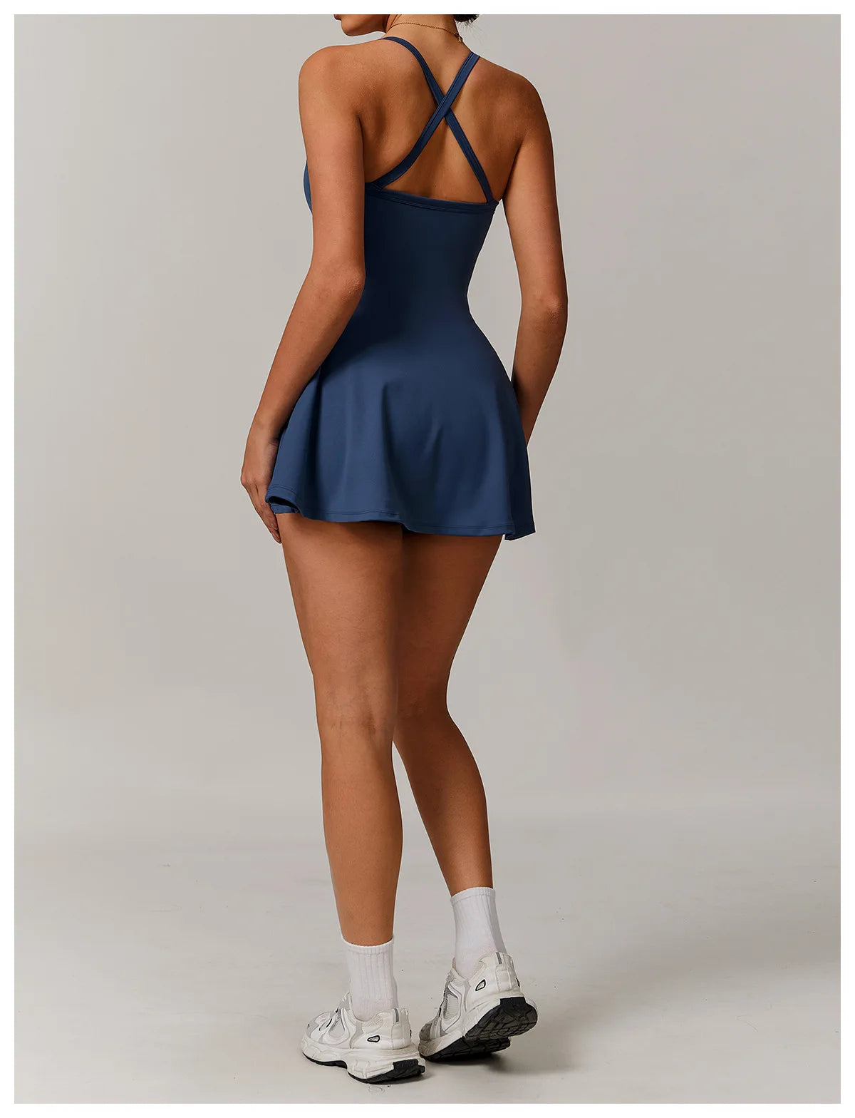 ApexFit Women’s Tennis Dress with Built-In Shorts & Pockets | Breathable Sleeveless Golf & Sports Dress