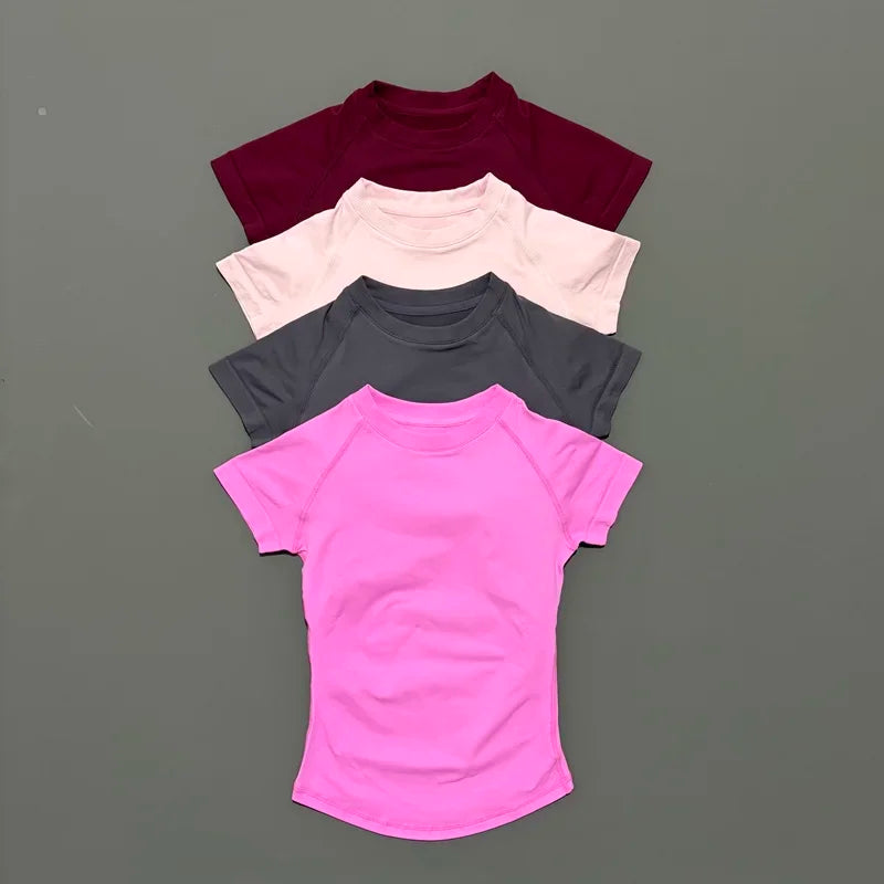 ApexFit Women’s Seamless Short Sleeve Sports Top | Breathable Gym, Running & Yoga Workout T-Shirt