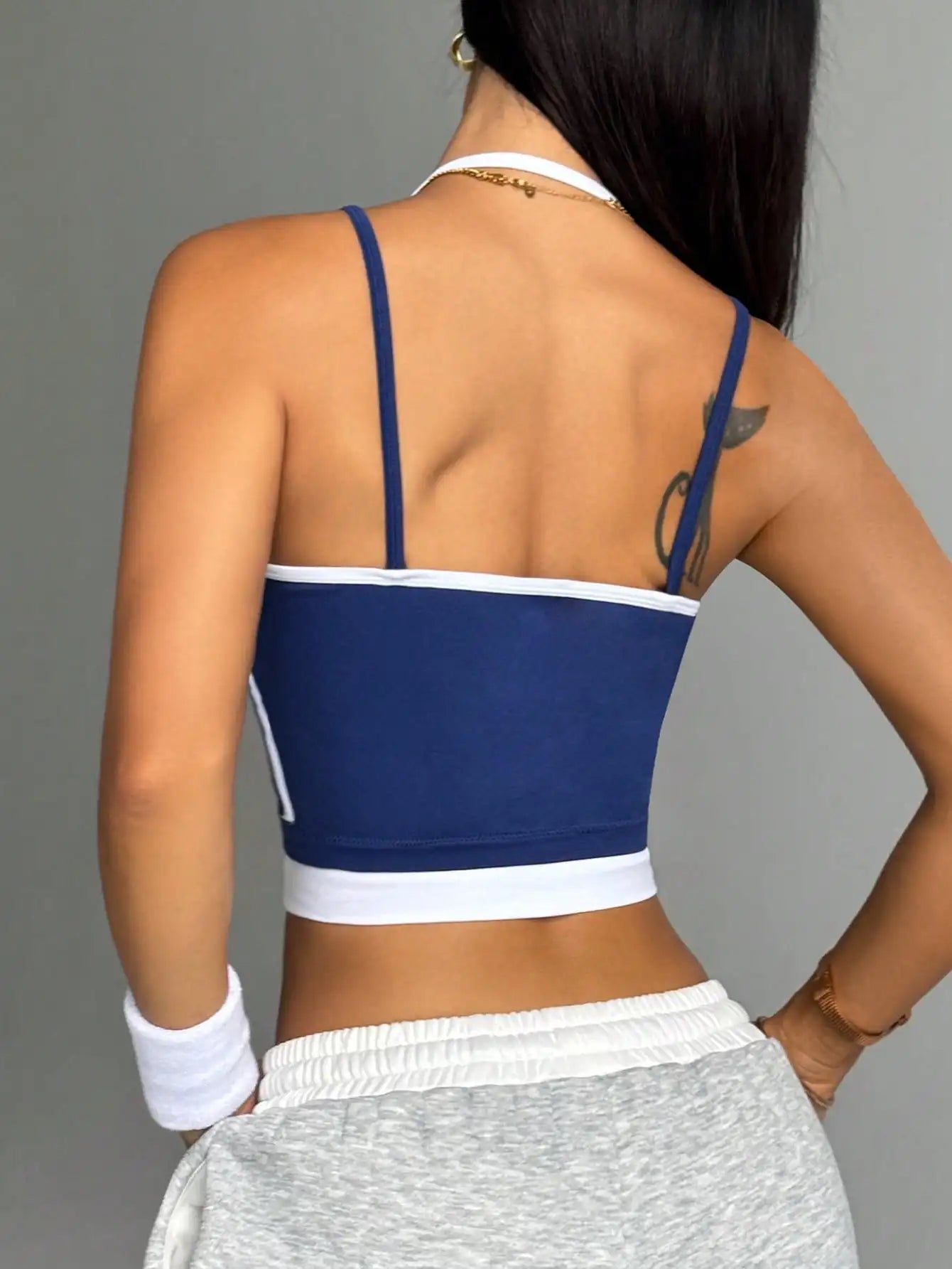 ApexFit Women’s Color Block Sports Bra | High Support Racerback Gym, Running & Yoga Top