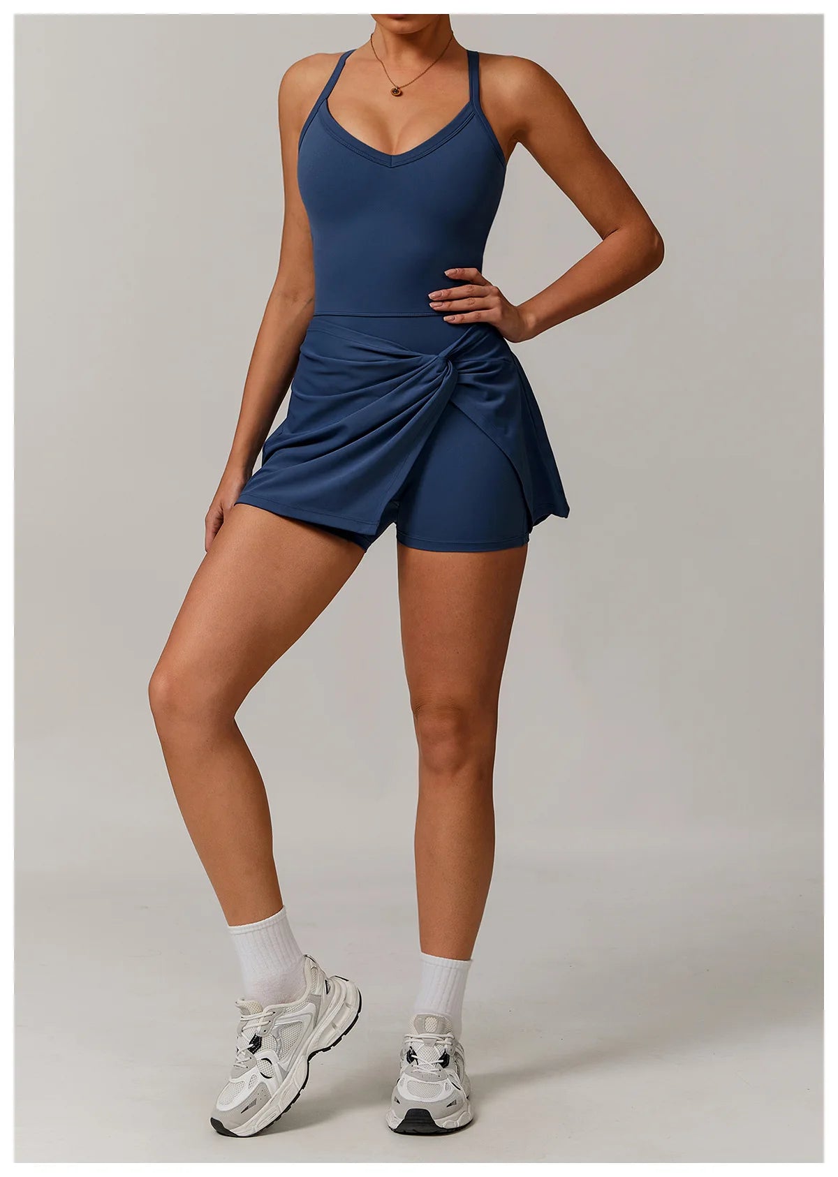 ApexFit Women’s Tennis Dress with Built-In Shorts & Pockets | Breathable Sleeveless Golf & Sports Dress