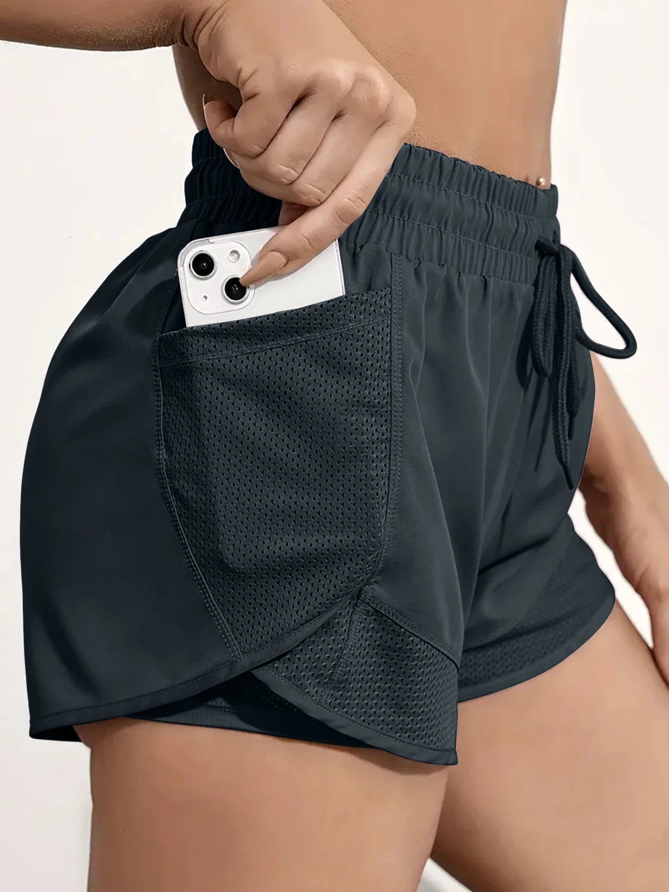 ApexFit Women’s 2-in-1 Sports Shorts with Pockets | Running, Gym & Yoga Training Shorts