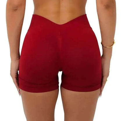 ApexFit Women’s Seamless V-Waist Gym Shorts | Stretchy Yoga & Fitness Training Shorts