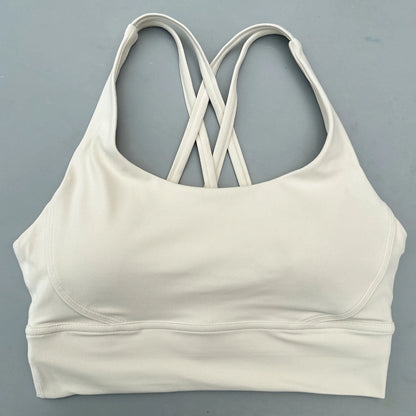 ApexFit Women’s Cross Back Sports Bra with Removable Pads | High Support Gym, Running & Yoga Top