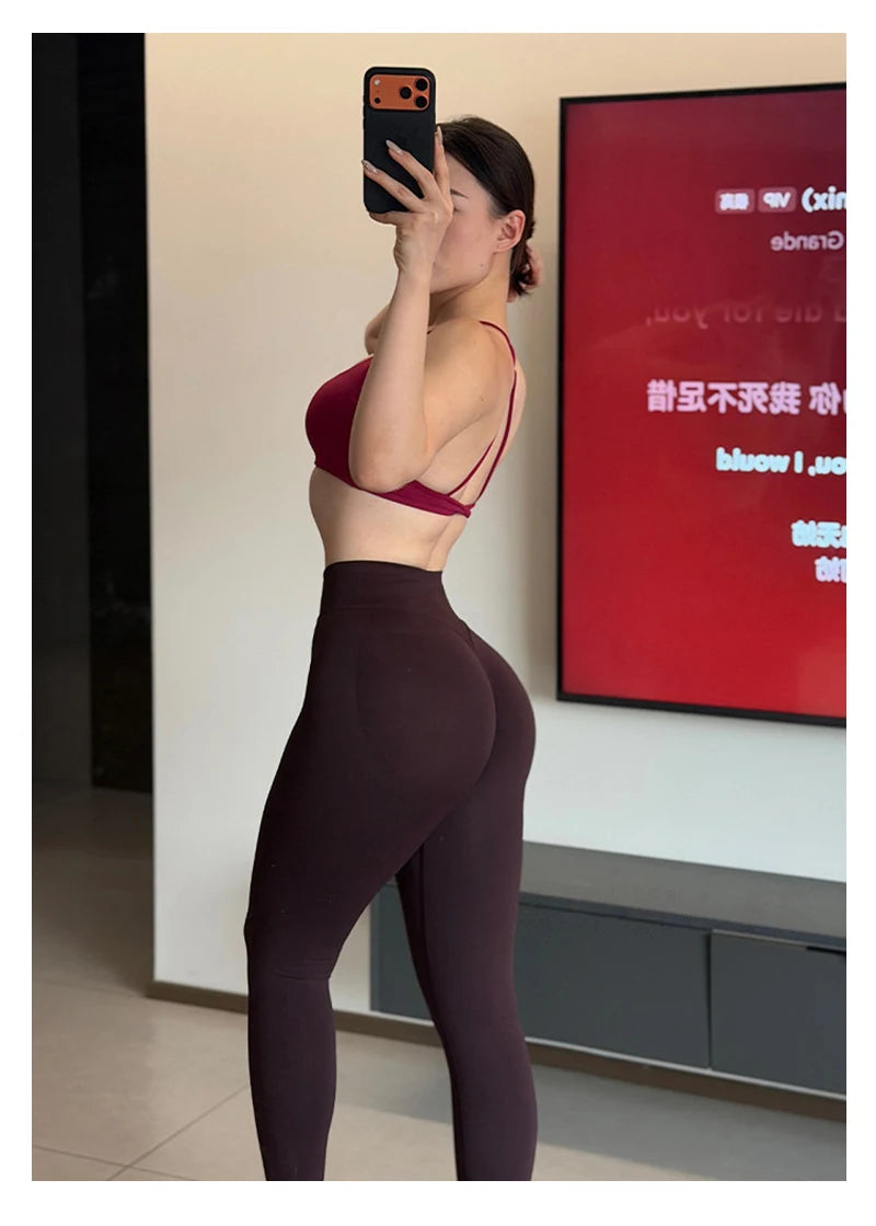 ApexFit Women’s Seamless Scrunch Leggings | Ribbed Waist Gym, Yoga & Fitness Workout Tights