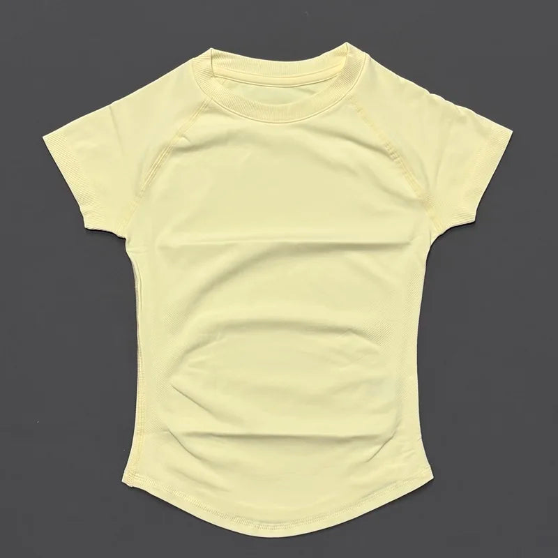 ApexFit Women’s Seamless Short Sleeve Sports Top | Breathable Gym, Running & Yoga Workout T-Shirt