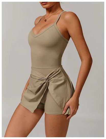 ApexFit Women’s Tennis Dress with Built-In Shorts & Pockets | Breathable Sleeveless Golf & Sports Dress