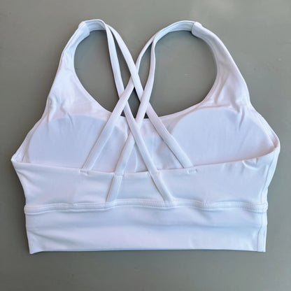 ApexFit Women’s Cross Back Sports Bra with Removable Pads | High Support Gym, Running & Yoga Top