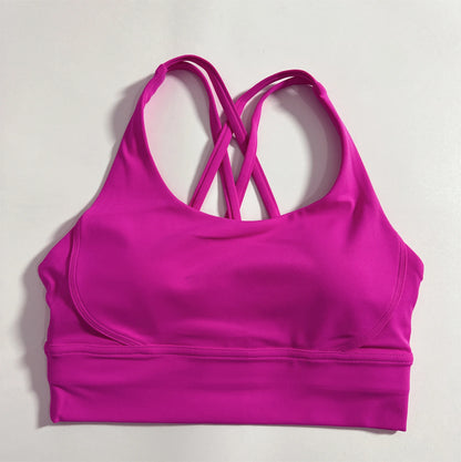 ApexFit Women’s Cross Back Sports Bra with Removable Pads | High Support Gym, Running & Yoga Top