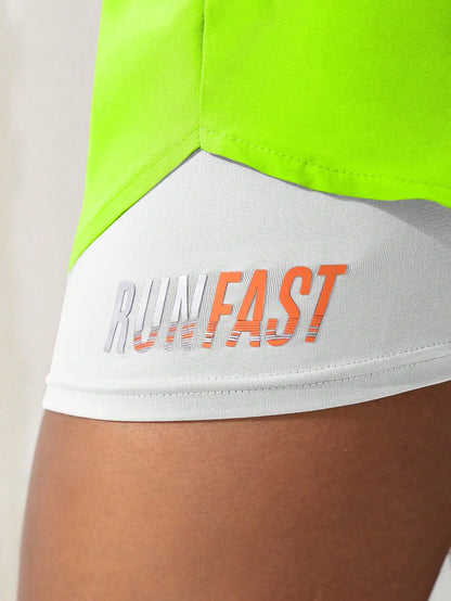 ApexFit Women’s High Waisted 2-in-1 Yoga Shorts | Running, Gym & Training Activewear Shorts