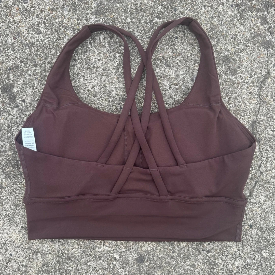ApexFit Women’s Cross Back Sports Bra with Removable Pads | High Support Gym, Running & Yoga Top