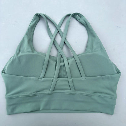 ApexFit Women’s Cross Back Sports Bra with Removable Pads | High Support Gym, Running & Yoga Top