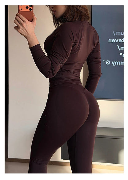 ApexFit Women’s Seamless Scrunch Leggings | Ribbed Waist Gym, Yoga & Fitness Workout Tights