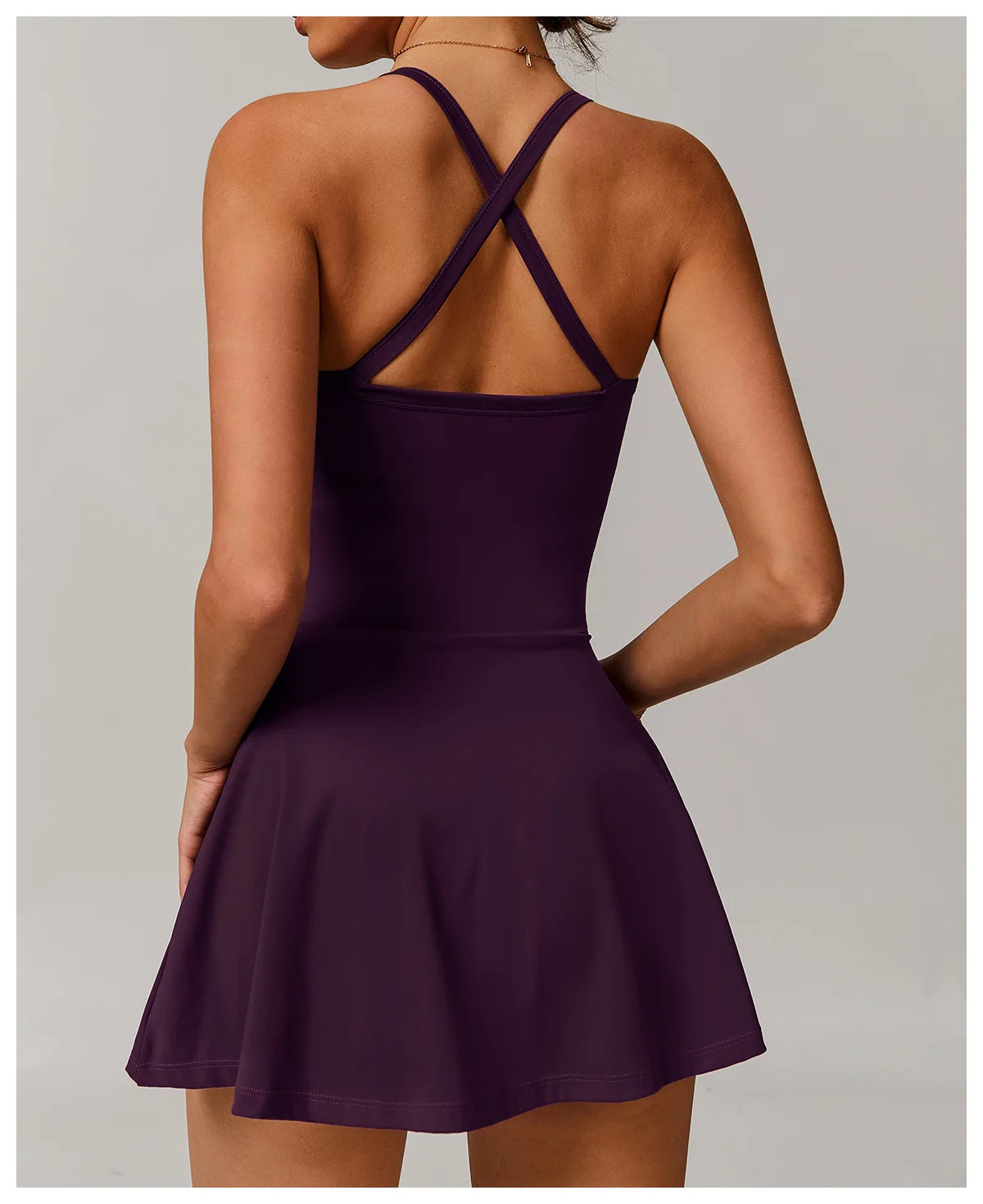 ApexFit Women’s Tennis Dress with Built-In Shorts & Pockets | Breathable Sleeveless Golf & Sports Dress