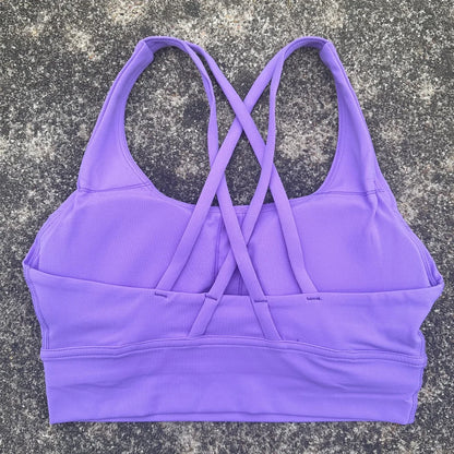 ApexFit Women’s Cross Back Sports Bra with Removable Pads | High Support Gym, Running & Yoga Top