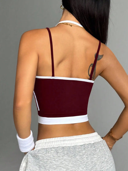 ApexFit Women’s Color Block Sports Bra | High Support Racerback Gym, Running & Yoga Top